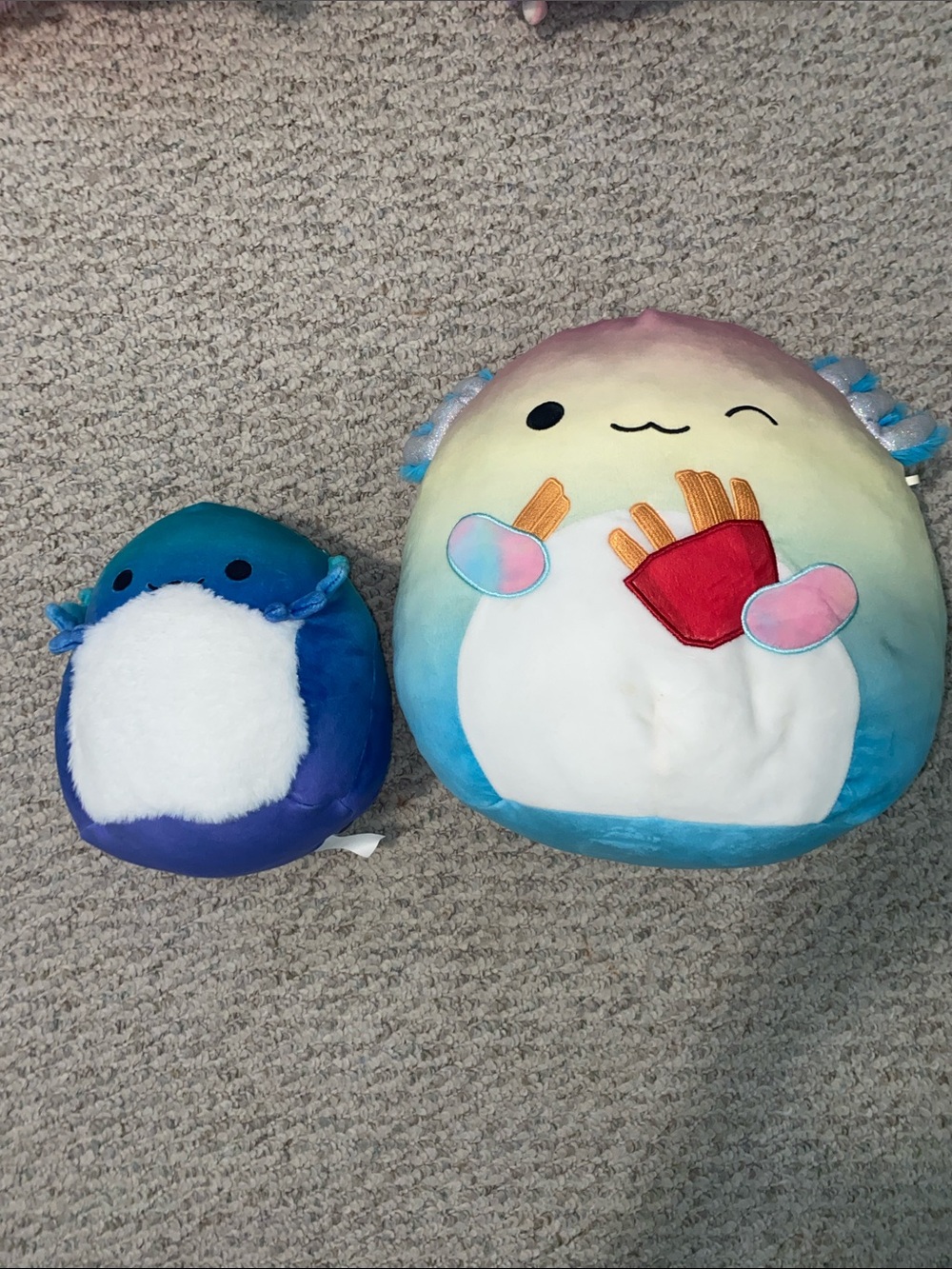 Squishmallows 14” Axolotl and 9” Sea Dragon Plush Duo